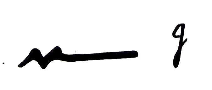 Kiafrakan glyph for letter G