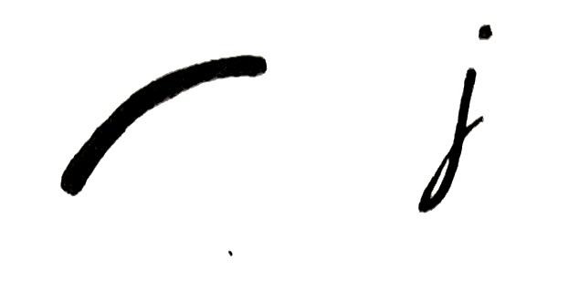 Kiafrakan glyph for letter J