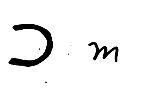 Kiafrakan glyph for letter M